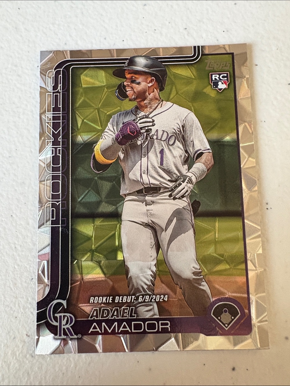 Topps Adal Amador RC Baseball Card - Silver Ice prizm